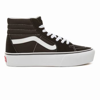 Női Vans Suede Sk8-Hi Platform 2.0 Magasszárú Cipő VA5406137 Fekete